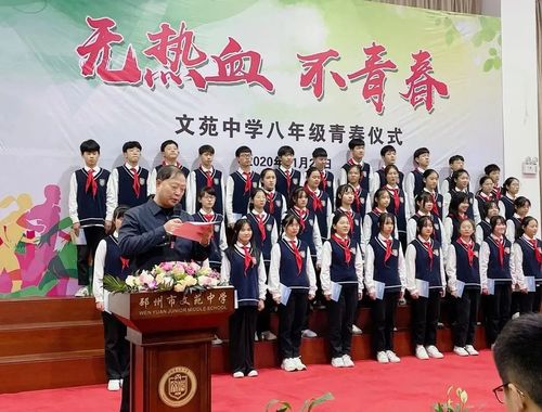 "无热血 不青春" ——邳州市文苑中学举行八年级青春仪式