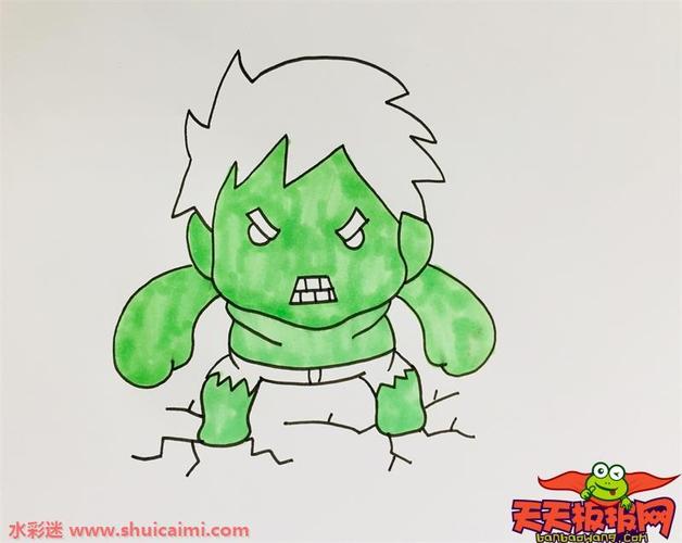 绿巨人怎么画绿巨人简笔画画法