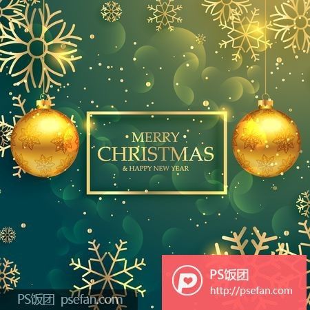 4p圣诞海报模板eps矢量素材 - ps饭团网psefan.com