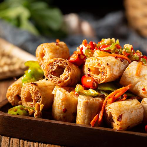 豆肠素肠豆制品干货人造肉豆筋棍素鸡肠麻辣烫卤菜腐竹豆棍55斤