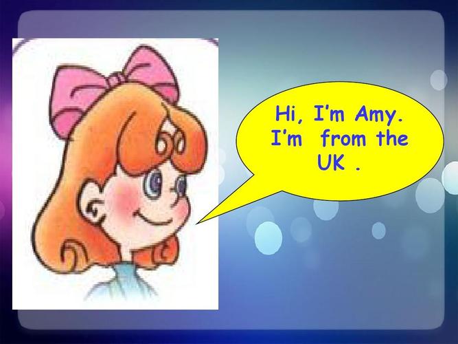 小学英语教学课件 hi, i"m amy. i"m from the uk