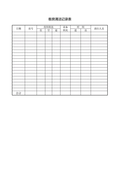 客房清洁记录表.docx 2页