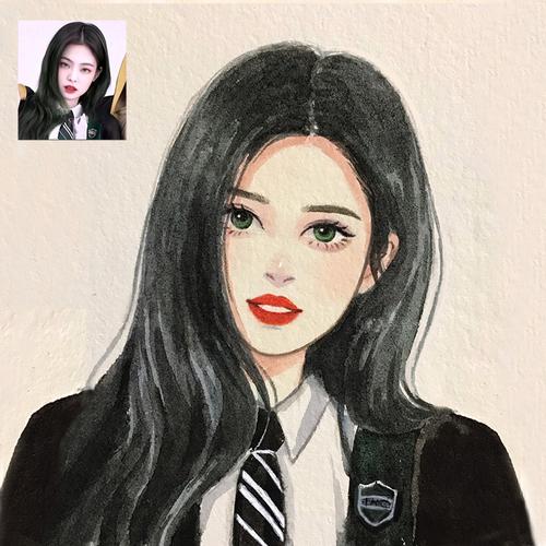 情侣宠物设计动漫画真人照片转q版卡通全家福头像照精致水晶风头像