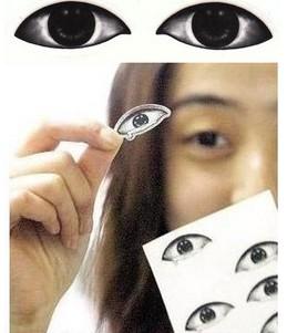 睡觉眼睛贴纸画上课睡觉专用眼贴眼镜帖