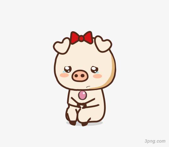 伤心小猪png素材透明免抠图片动植人物