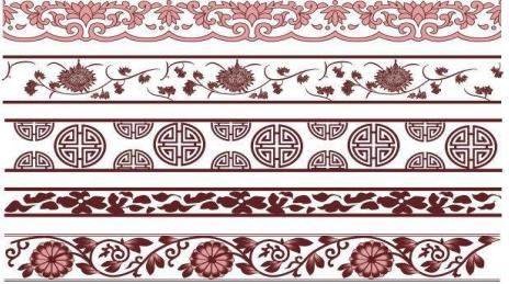 二方连续是一个或多个图案或者纹样,以其作为一个单位,通过有规律的