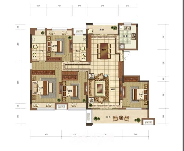 华强悦山府府境135平户型图