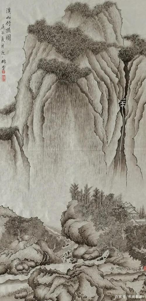 《溪山行旅图》尺寸:138x69cm