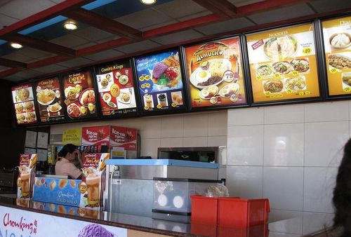 快餐店点餐台效果图