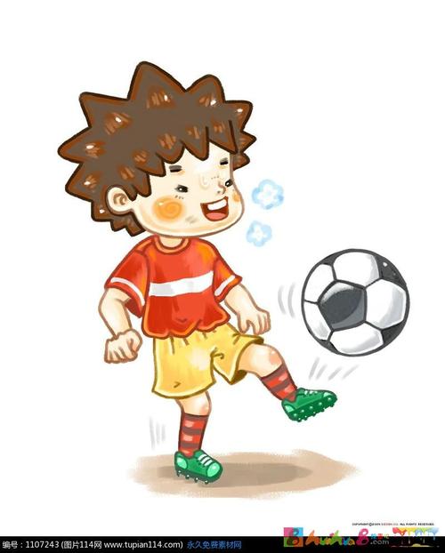 儿童足球卡通图片