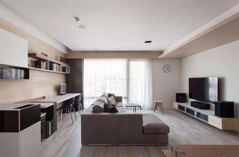 房子太小装不下书房?不如试试把书桌挪到客厅