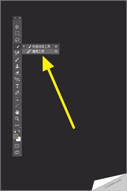 3,在图片的空白处点击一下魔棒工具,进行初步的抠图.