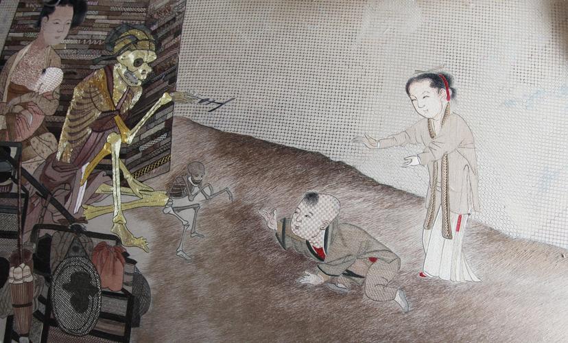 向死而生 不息永恒 ——"第57届威尼斯国际艺术双年展"苏绣《骷髅幻戏