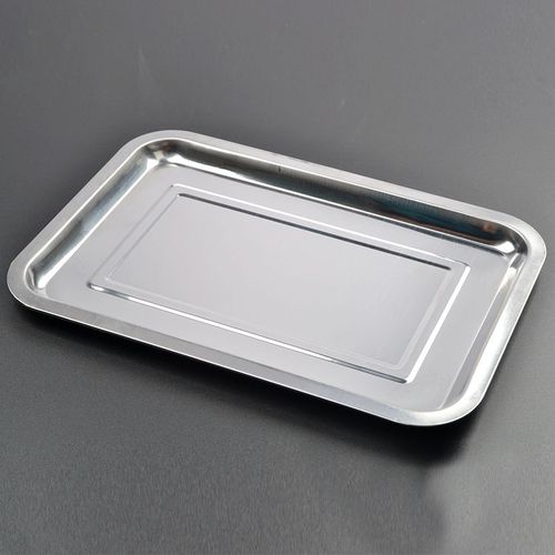 无磁不锈钢方盘厂家直销 烧烤蒸饭方盘 不锈钢托盘长方形餐盘