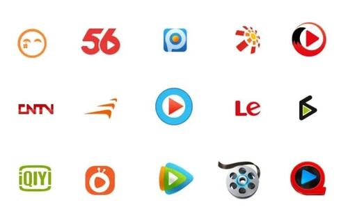 这个时候 一个清新的带有互联网视频属性的logo 而市场面上视频logo