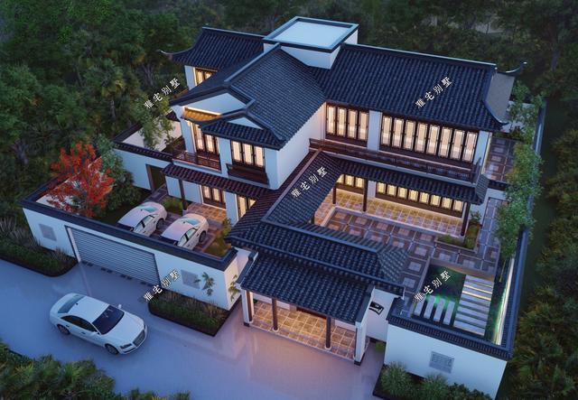精选10套中式四合院别墅,前庭后院,小桥流水