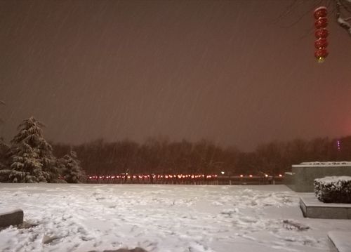 爱上一座城 恋上一场雪,抹不去的回忆, (虚线沱河,三角洲公园雪之夜景