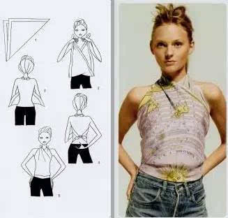 ▼百变丝巾 · 上衣百变个性十足穿法▼丝巾作为百搭配饰之一的丝巾