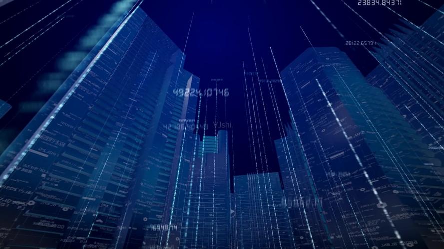 高科技数据区块链城市企业公司政府新闻素材