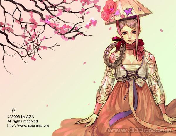 韩国朴智媛精美插画赏析