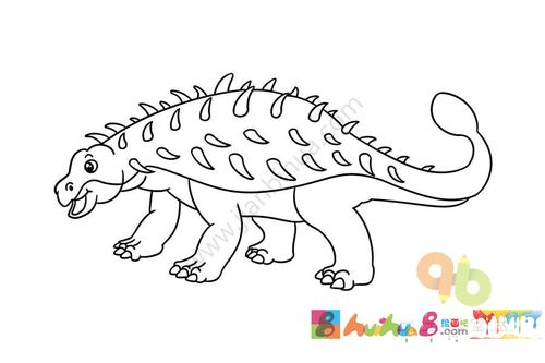 恐龙甲龙的简笔画