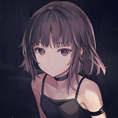 女主黑短发的动漫头像