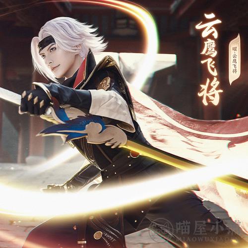 喵屋小铺王者荣耀cos服曜fmvp耀云鹰飞将cospaly男装动漫c服古装 - 喵