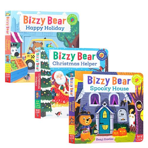 happyholiday,happy holiday手抄报 【众星图书】bizzy bear新版忙碌的小熊很忙3册绘本happy holiday