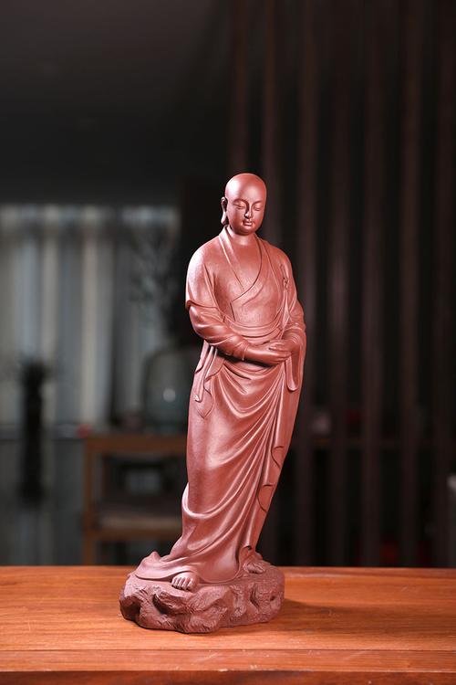 宜兴紫砂 紫砂 雕塑 茶宠 摆件 精品雕塑 郭栋制 阿难