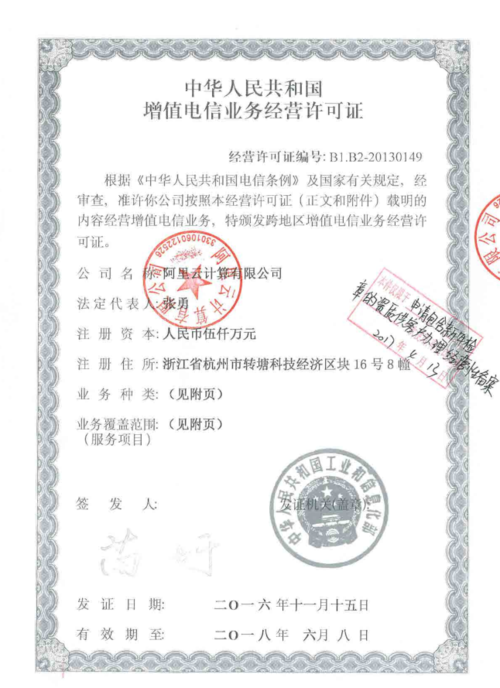 icp经营性备案