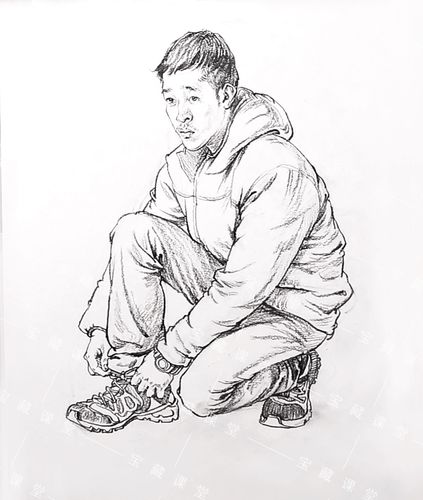 单人速写——系鞋带男课程训练分享(附视频) 宝藏美术