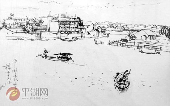 东湖图片简笔画