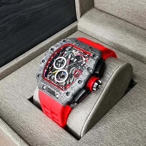 迈凯轮潮个性大表盘日历碳纤维夜光镂空全自动方形手表男士机械表