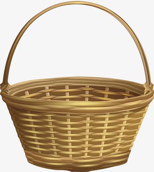 棕色容器光滑的篮子编织物卡通手