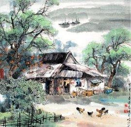 游山西村的插图简笔画