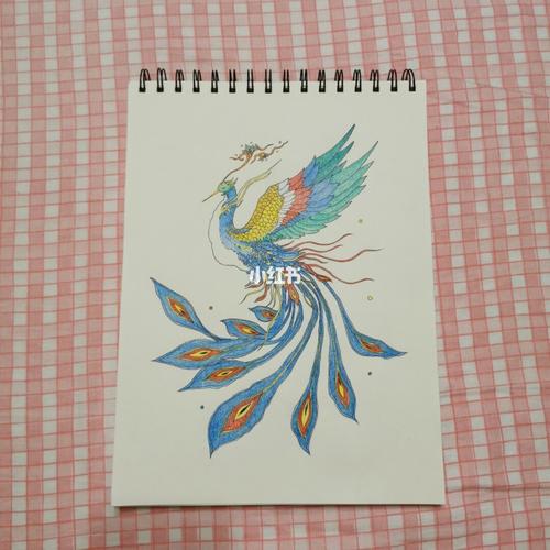 彩铅——凤凰_彩铅_手绘_彩铅手绘_文化_绘画