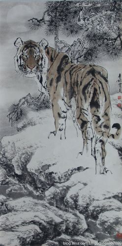 庚寅虎年,顾青蛟画虎作品(三)