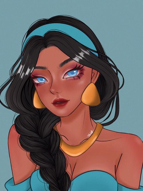 茉莉公主_手绘_头像_迪士尼公主_迪士尼怎么样_手绘头像_文化_绘画