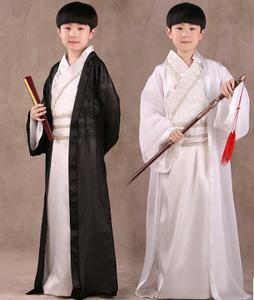 儿童古装服男童汉服书生书童古装男公子 帅气大侠客武侠话剧表演