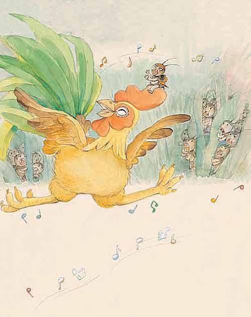 大公鸡在银铃儿的歌声中跳起了舞—— 所有的蟋蟀都惊呆了!