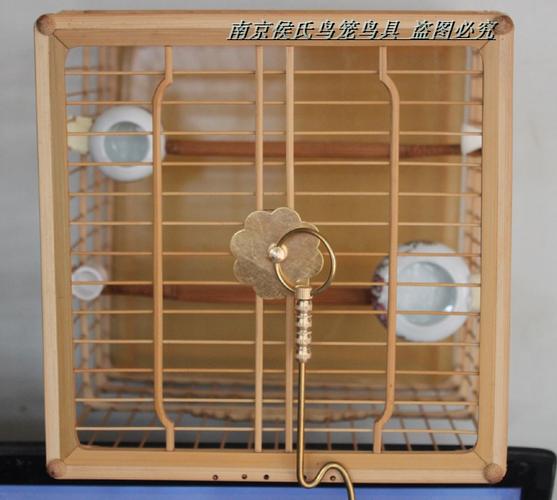 南京侯氏鸟笼鸟具精工香草门绣眼扎弦亮笼全配精工绣眼笼