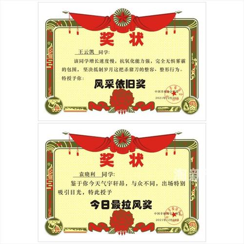 奖状班级聚会老师同学定制仙女好朋友生日毕业奖状