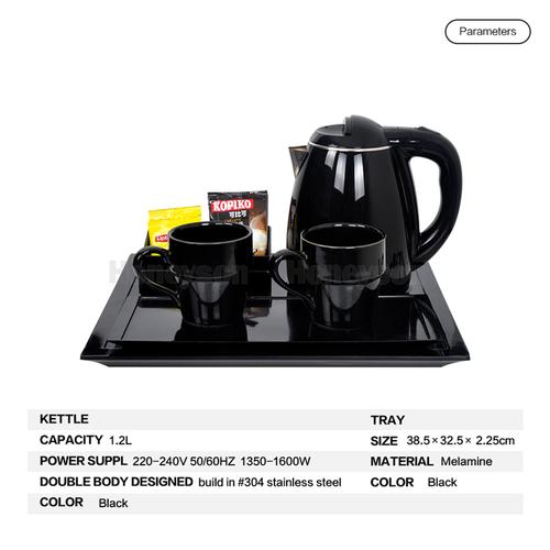 2l electric kettle tray set for home/hotel guest room