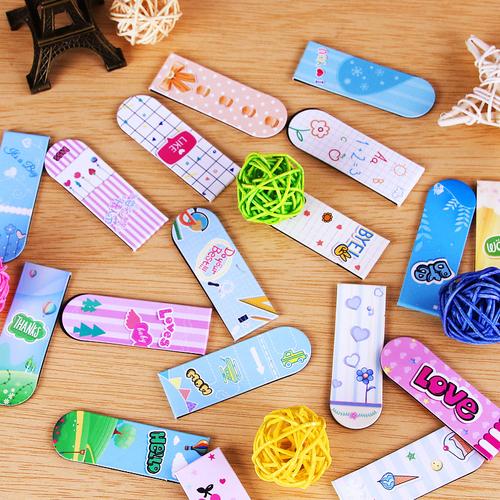 10个装卡通磁性书签纸质双面可爱古风书签创意小清新小学生用精美书签