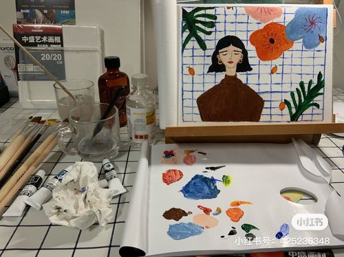 新手小白丙烯画_ins风_文化_绘画