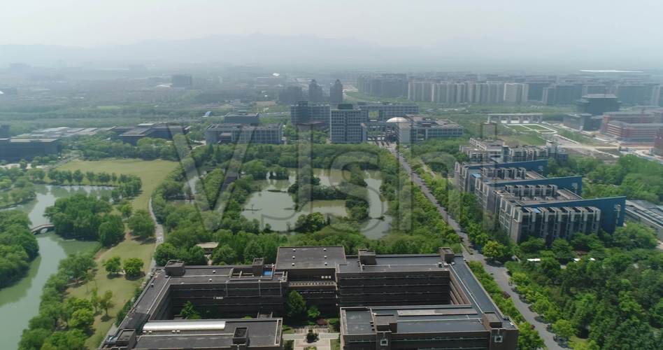 航拍杭州浙江大学紫金港校区