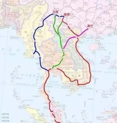 泛亚铁路规划图