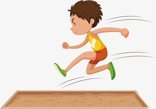 立定跳远 要求:站立在起跳线后,然后摆动双臂,双脚蹬地尽量向前跳.