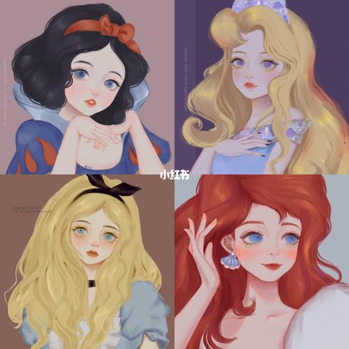 女生头像迪士尼公主头像闺蜜头像漫画头像_头像_迪士尼公主_漫画