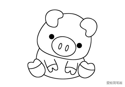 3张可爱的小猪简笔画图片_小猪-简笔画大全